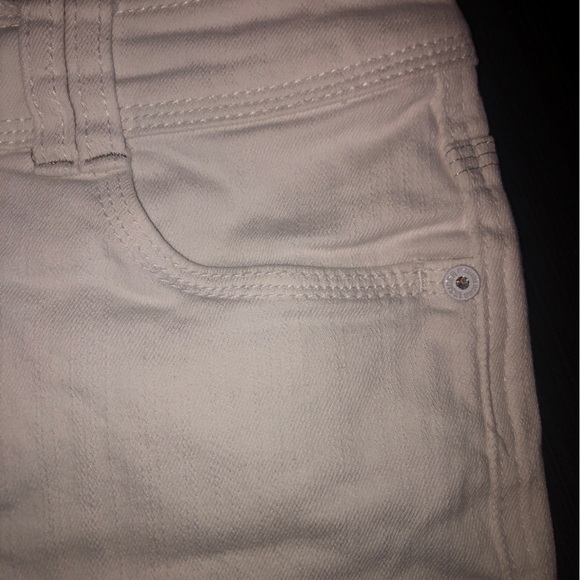 Like New White Denim Mini Skirt (Size 1) with Sparkle Details - Picture 10 of 13
